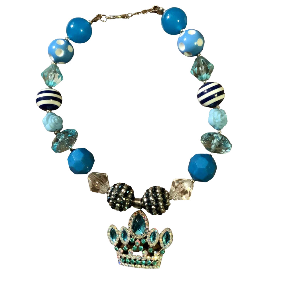 Blue Queen Bling Necklace
